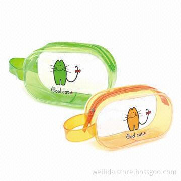 Clear PVC Cosmetic Bags, Made of 0.5mm PVC Material
